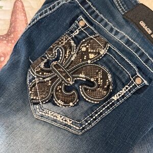 Grace in LA Women's Dark Blue Jeans 30x31